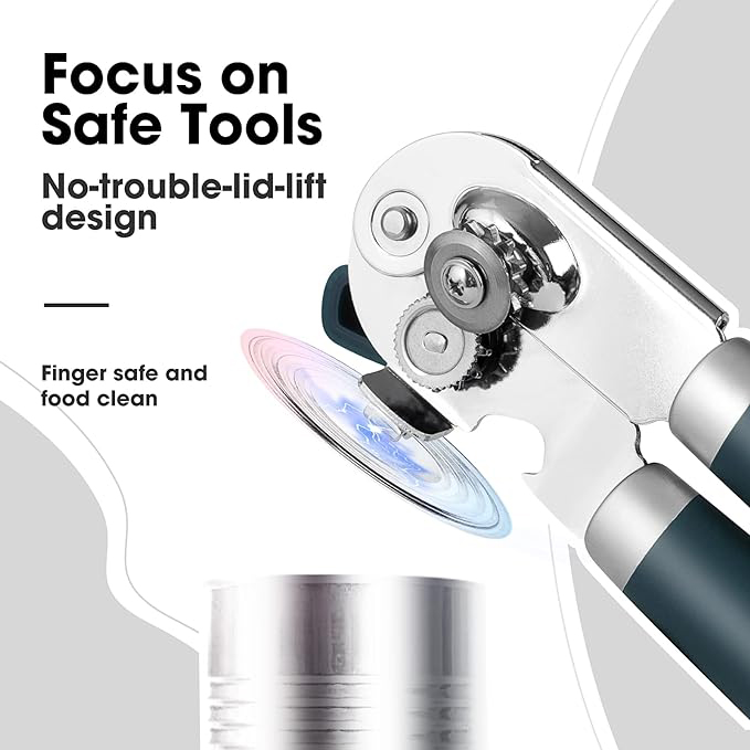Can Opener with Multifunctional Bottles Opener