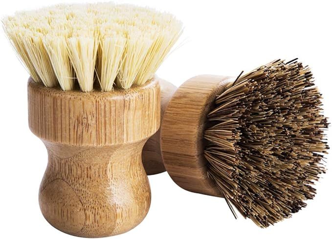 Bamboo Round Palm Pot Brush For Kitchen1 (2)j40