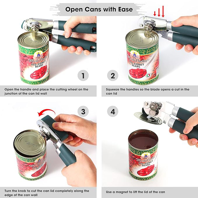 Can Opener with Multifunctional Bottles Opener