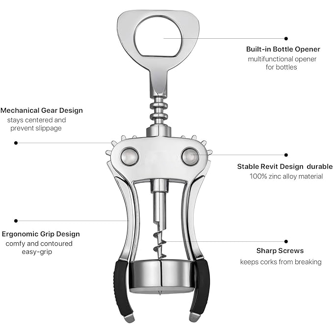 Wine Opener with Multifunctional Bottles Opener