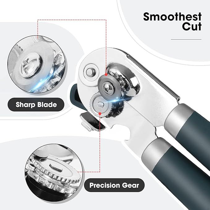 Can Opener with Multifunctional Bottles Opener