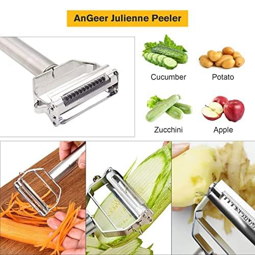 Stainless Steel Blade Vegetable Peeler Julienne Tool