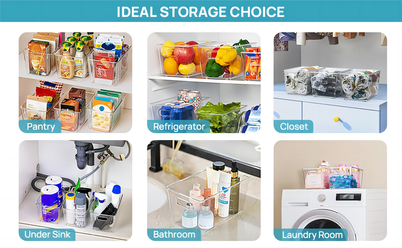 Refrigerator Organizer Bins (9)47z