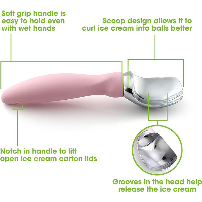 Multi functional ice cream spoon