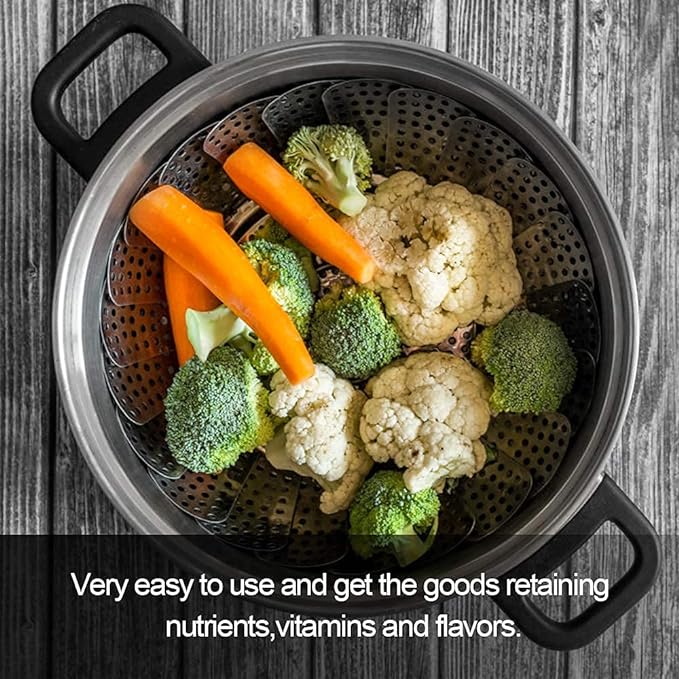 Premium Stainless Steel Veggie Steamer Basket