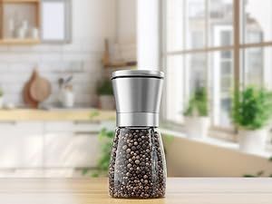 Stainless steel glass Salt and Pepper Shakers 1 (2)4ga