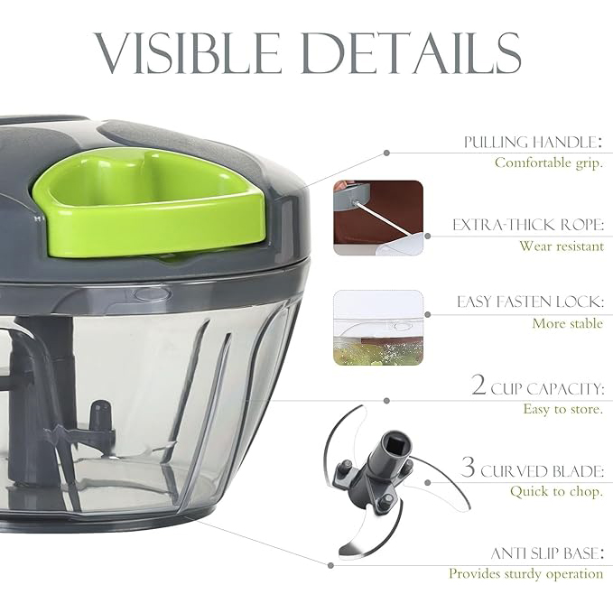 Manual Food Processor Vegetable Chopper