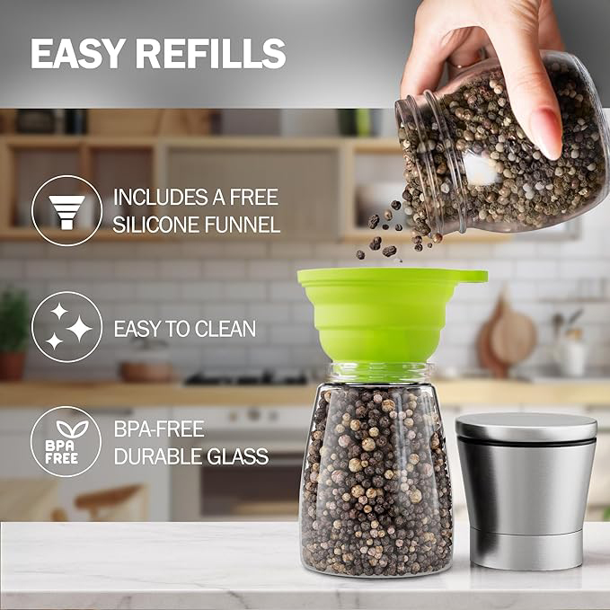 Stainless steel glass Salt and Pepper Shakers 2.jpg