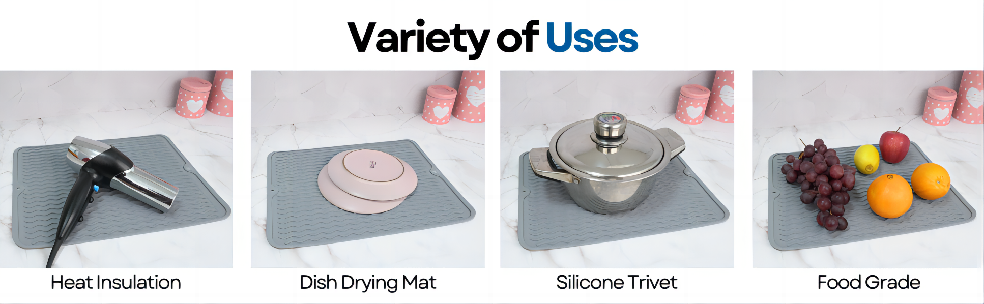 Silicone Dish Drying Mat for Kitchen Counter Large 1 (4)obk