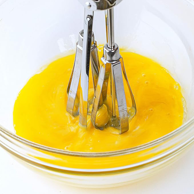 Stainless Steel Rotary Manual Hand Whisk Egg Beater