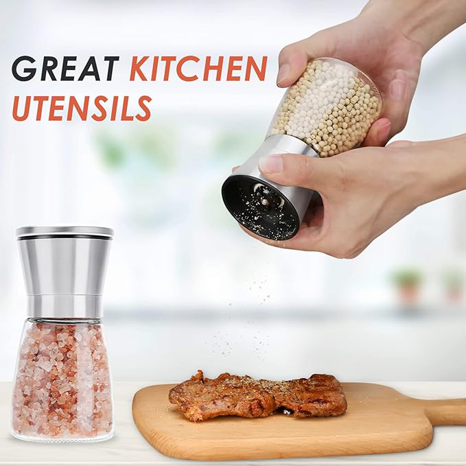 Stainless steel glass Salt and Pepper Shakers 5.jpg