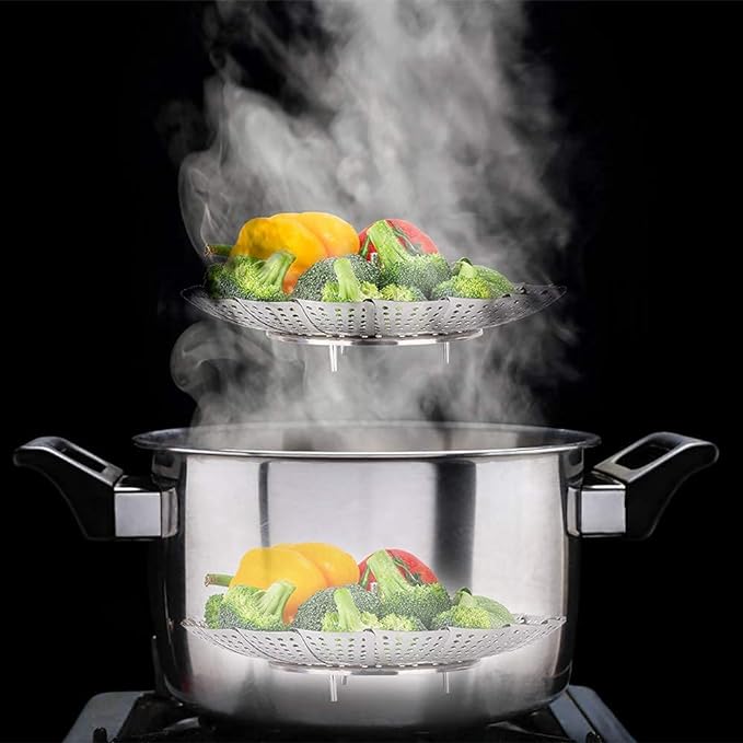 Premium Stainless Steel Veggie Steamer Basket