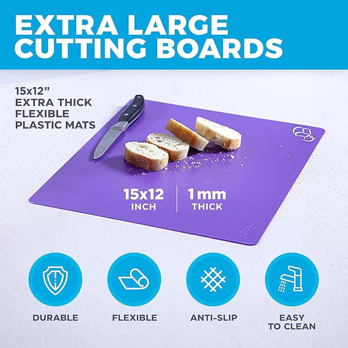 Extra thick plastic cutting board mats