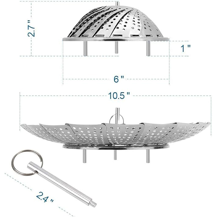Premium Stainless Steel Veggie Steamer Basket