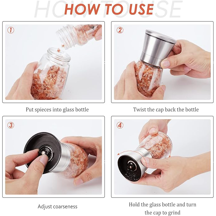 Stainless steel glass Salt and Pepper Shakers 4.jpg