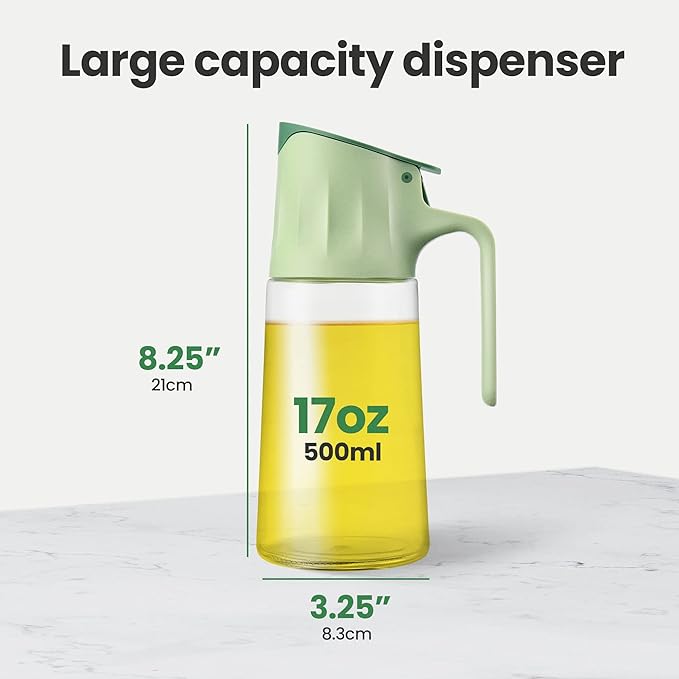 Glass oil bottle