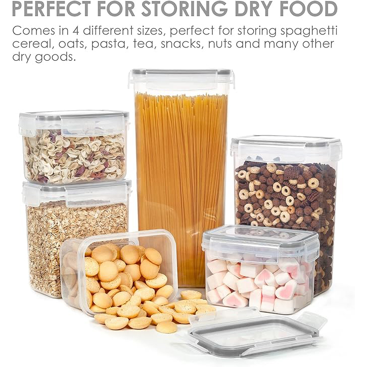 BPA Free Plastic Dry Food Canisters
