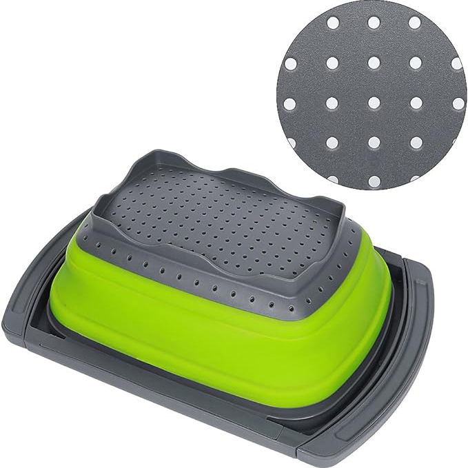 Adjustable silicone collapsible Colander (3)0zz