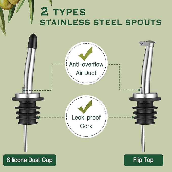 Glass Olive Oil Dispenser Bottle