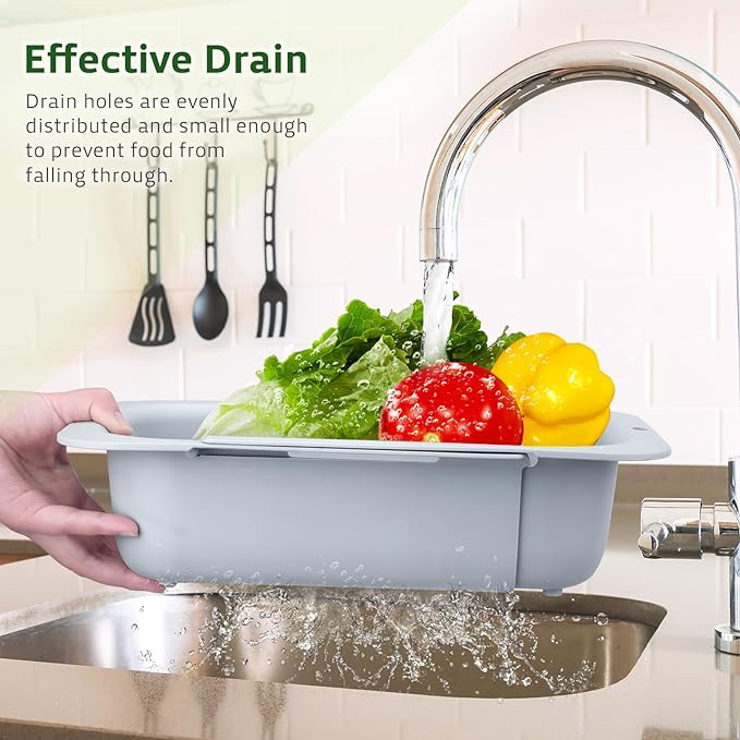 Extendable Sink colander strainer basket