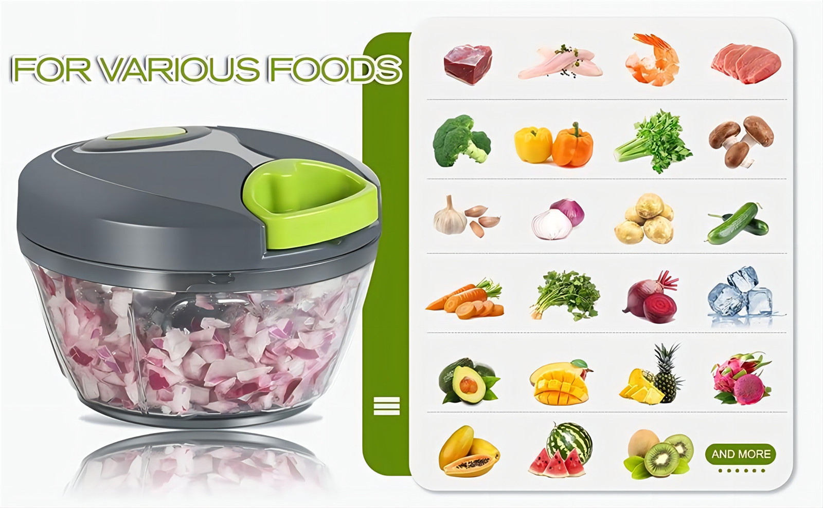 Manual Food Processor Vegetable Chopper (8)k00
