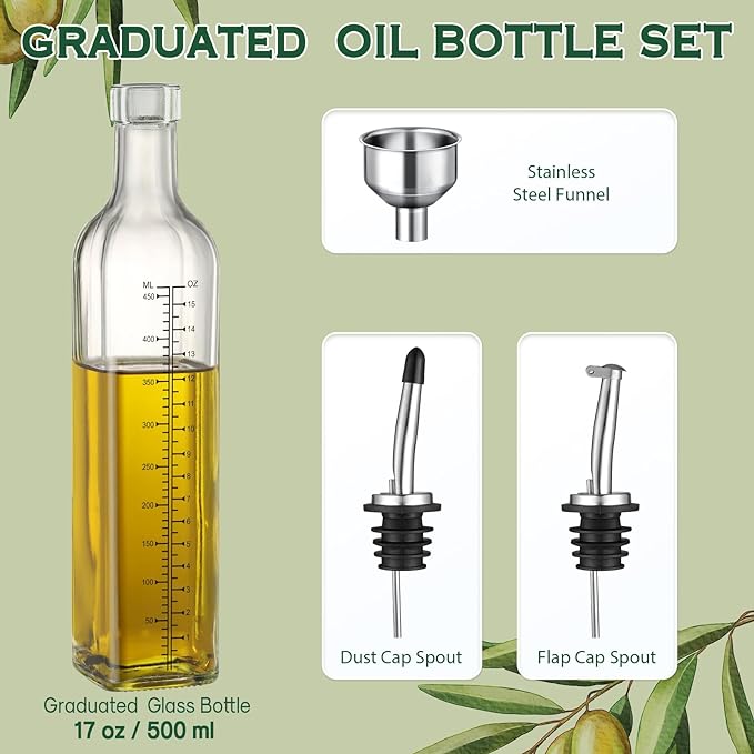 Glass Olive Oil Dispenser Bottle