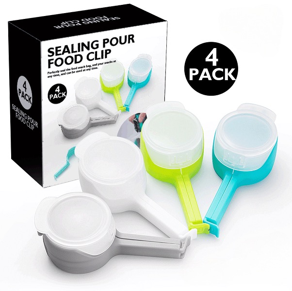 Multi-functional sealing clip with nozzles